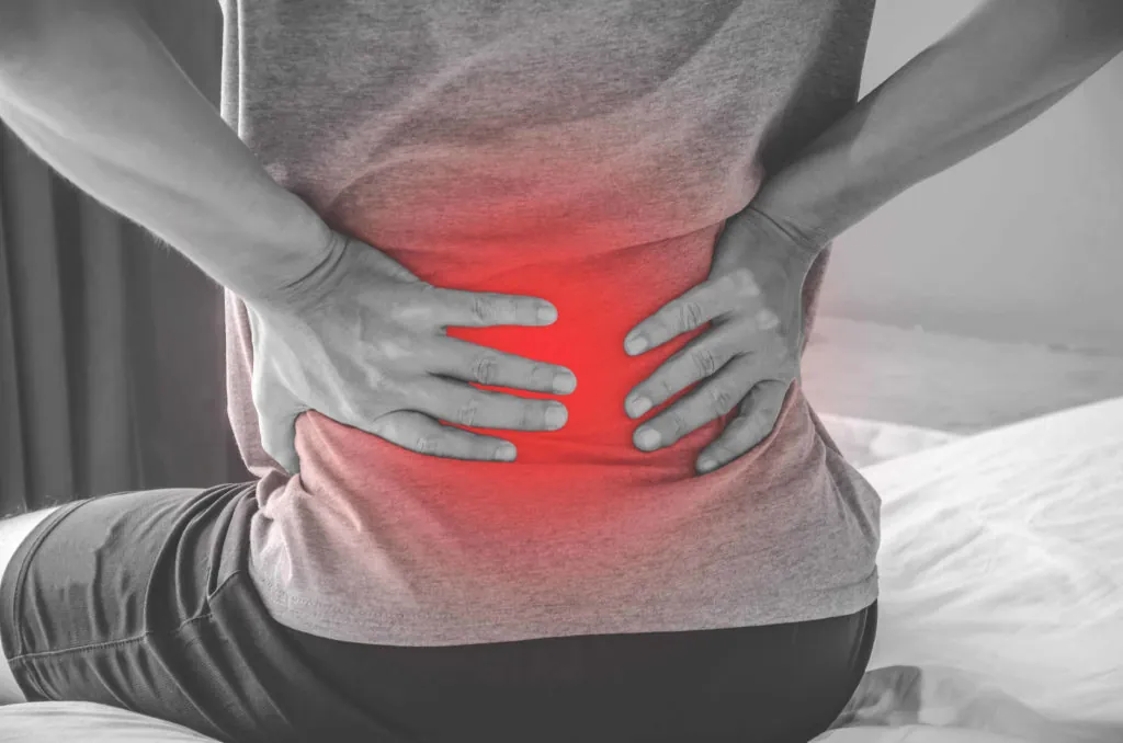 man suffering from lower back pain