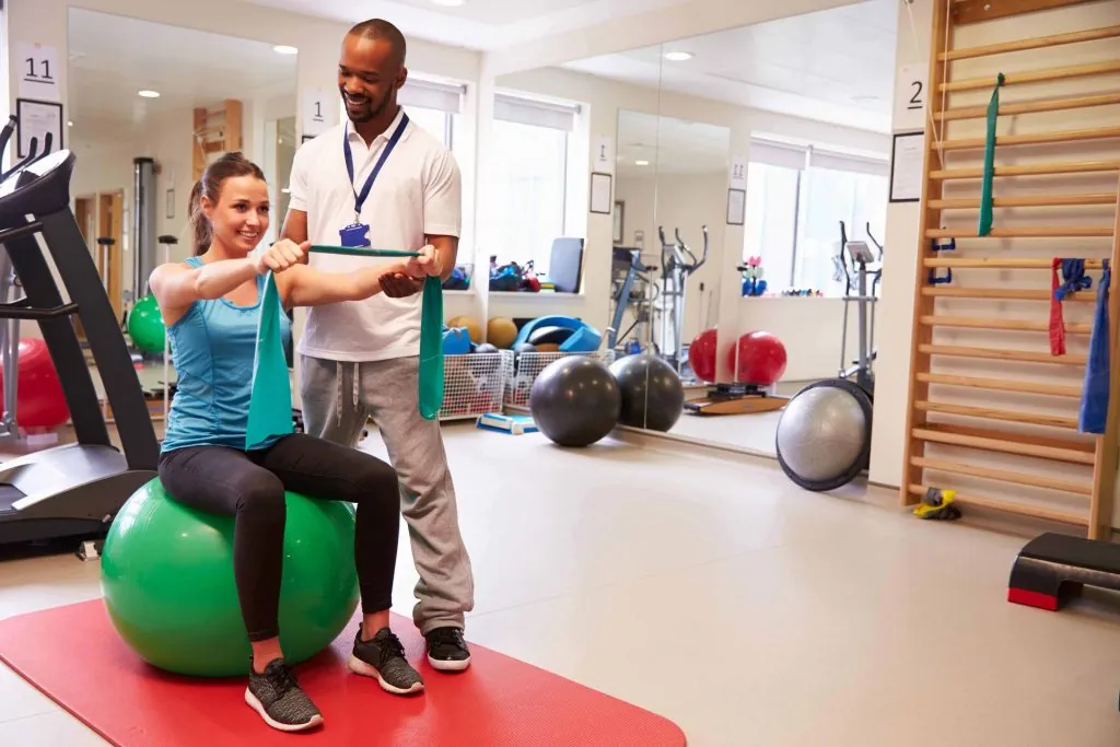 woman in pelvic floor physical therapy